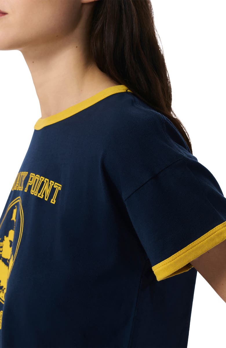 rag & bone Montauk Boxy Ringer T-Shirt, Alternate, color, Navy