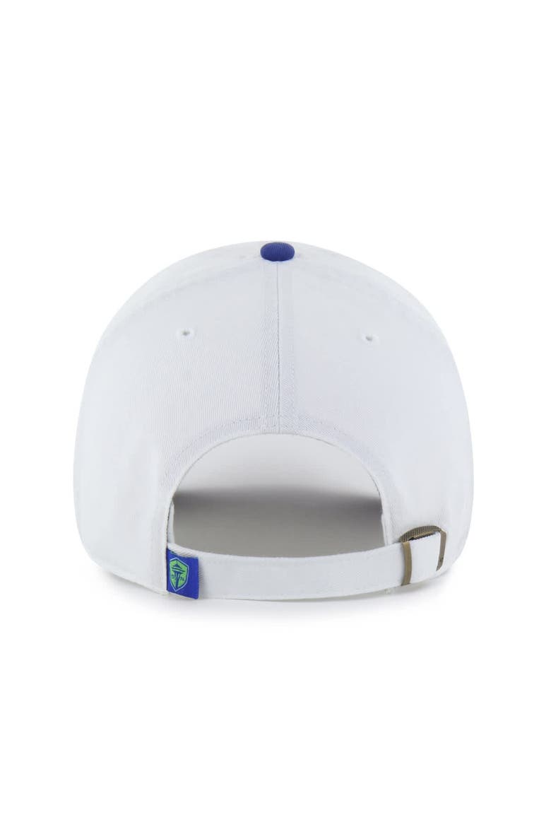 Men's '47  White Seattle Sounders FC Two-Tone Clean Up Adjustable Hat, Alternate, color, White