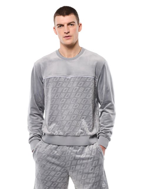 Bandiera Debossed Velour Crewneck
