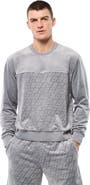 Sergio Tacchini Bandiera Debossed Velour Crewneck