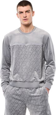 Sergio Tacchini Bandiera Debossed Velour Crewneck