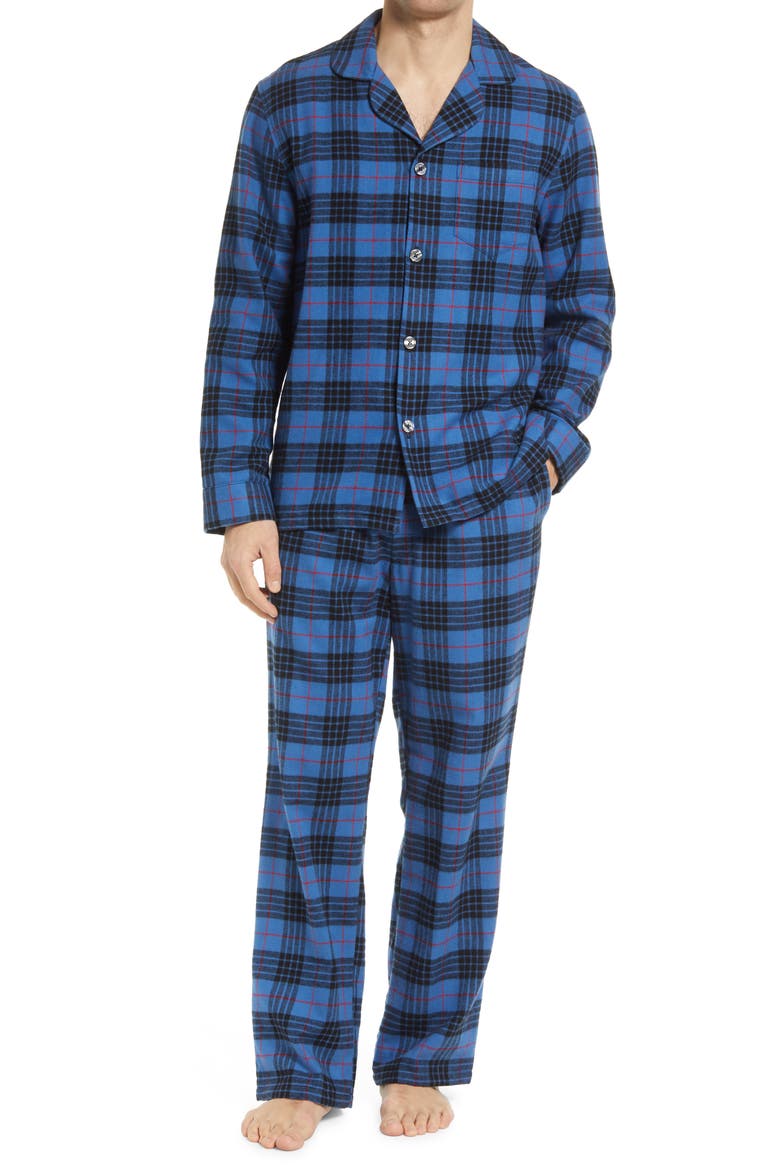 Men's Scotch Plaid Flannel Pajamas, Main, color, MORGAN