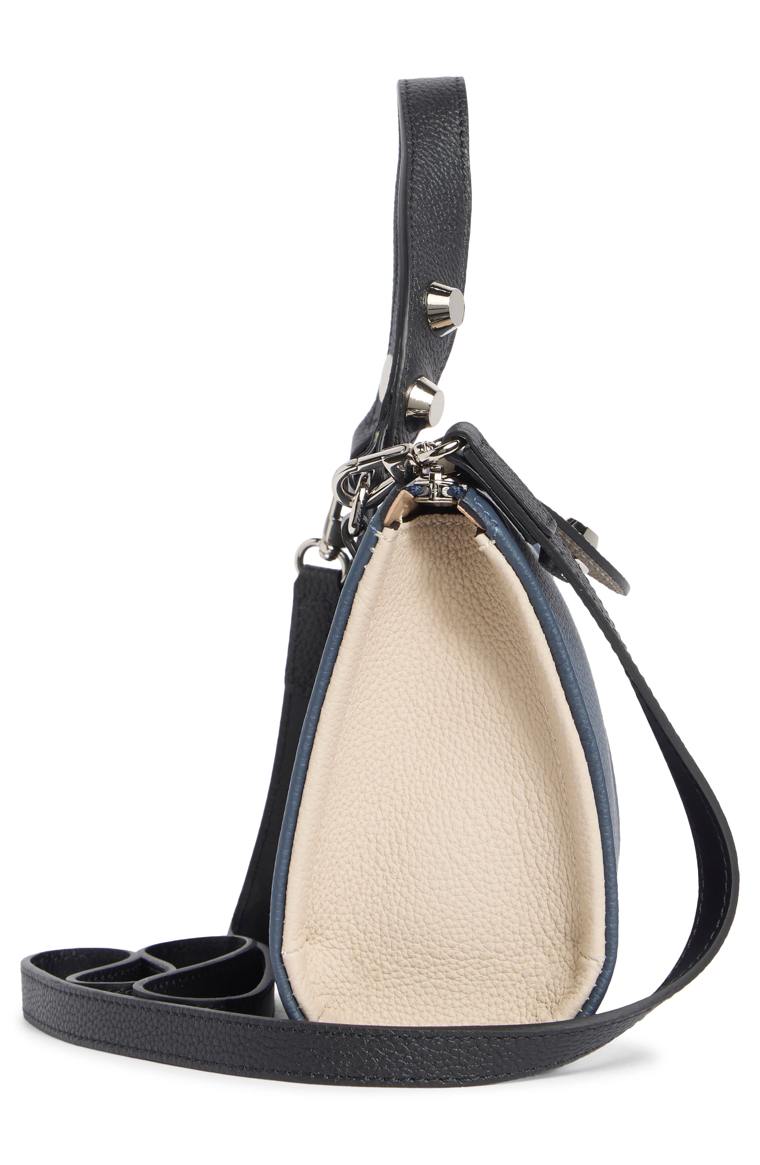 Longchamp Small Crossbody Bag, Alternate, color, Pilot Blue/ Black/ Chalk