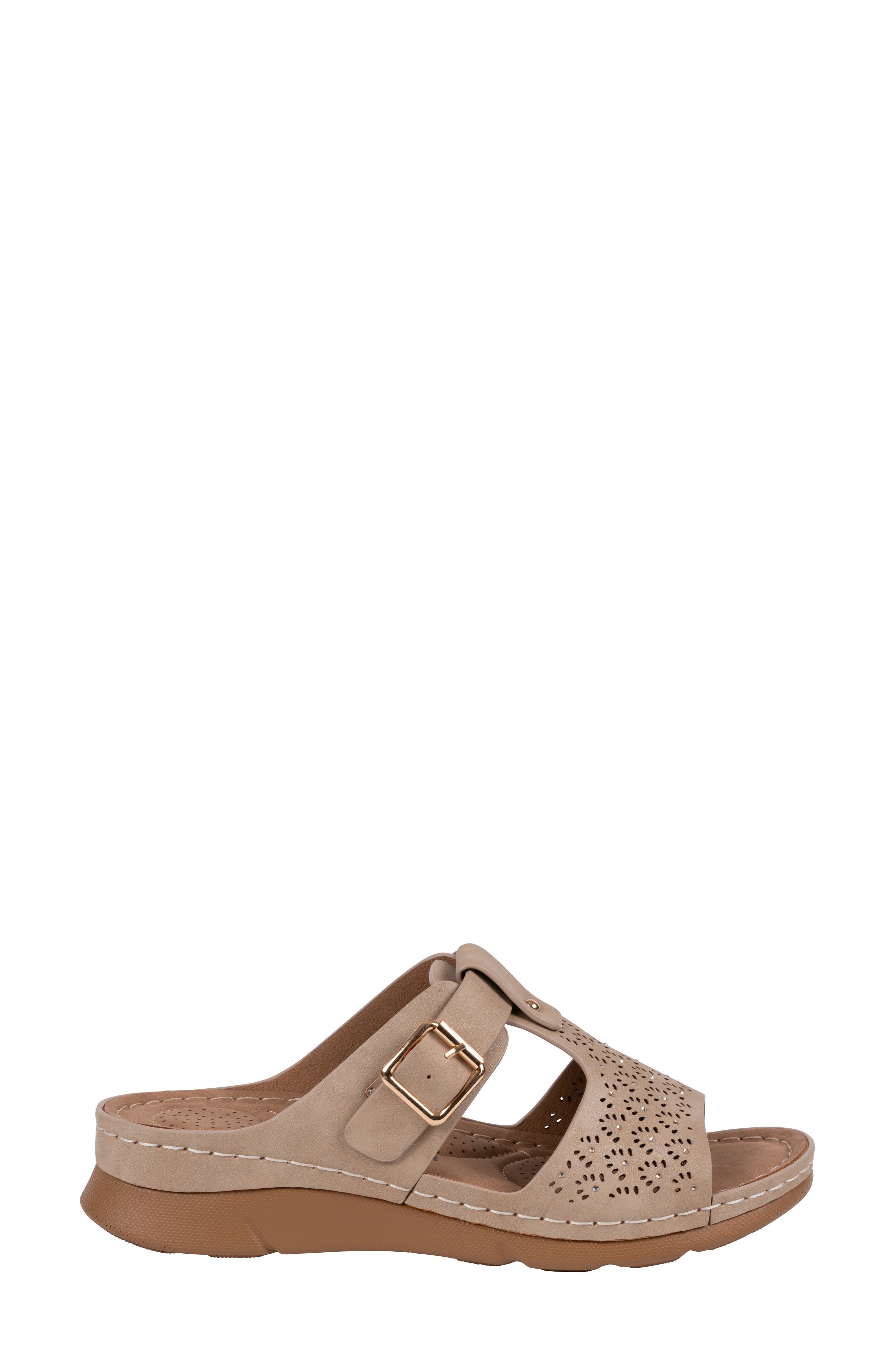 Loni Platform Wedge Sandal, Alternate, color, NUDE
