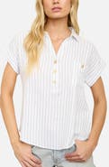 Blu Pepper Stripe Pocket Shirt