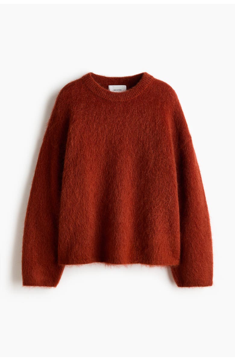 H&M Oversized Mohair-blend Jumper, Main, color, Burnt Orange