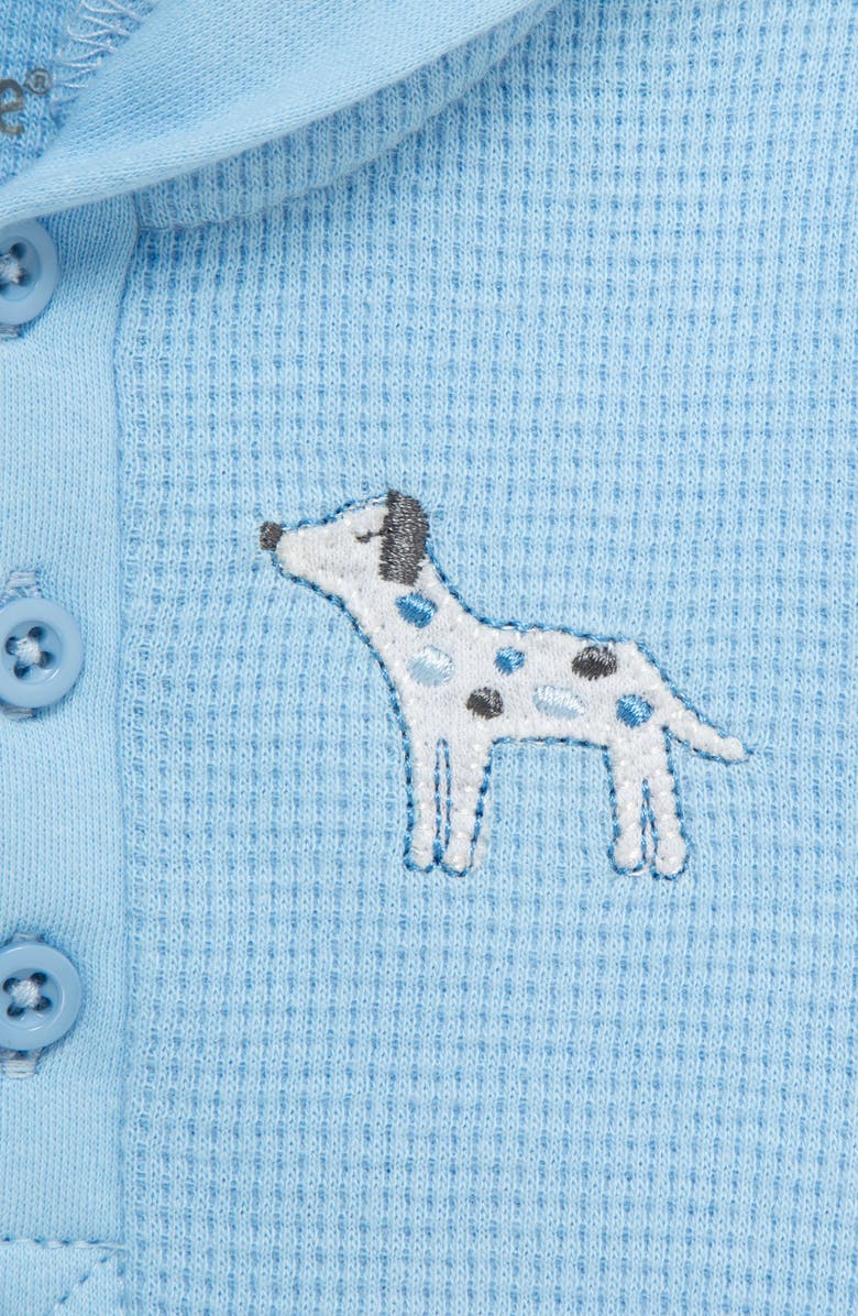 Little Me Hooded Waffle Knit Bodysuit & Pants, Alternate, color, 