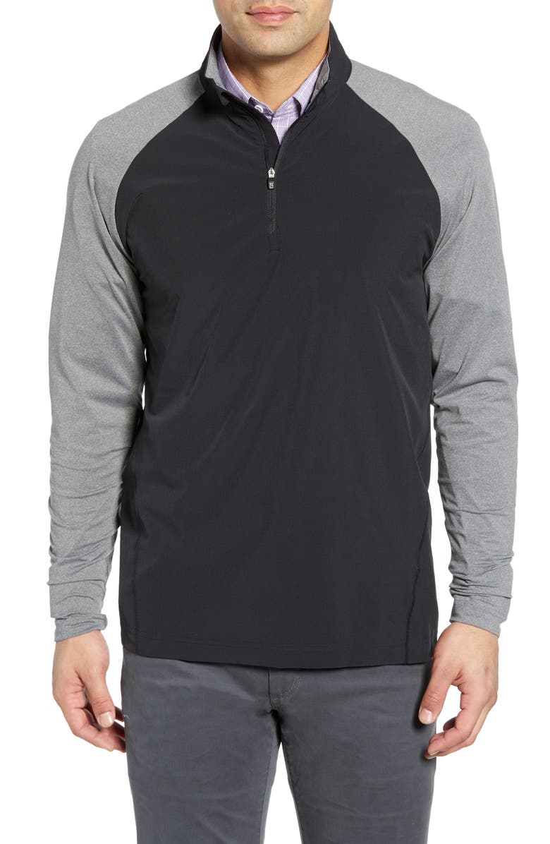 Cutter & Buck Response Hybrid Overknit Quarter Zip Pullover, Main, color,