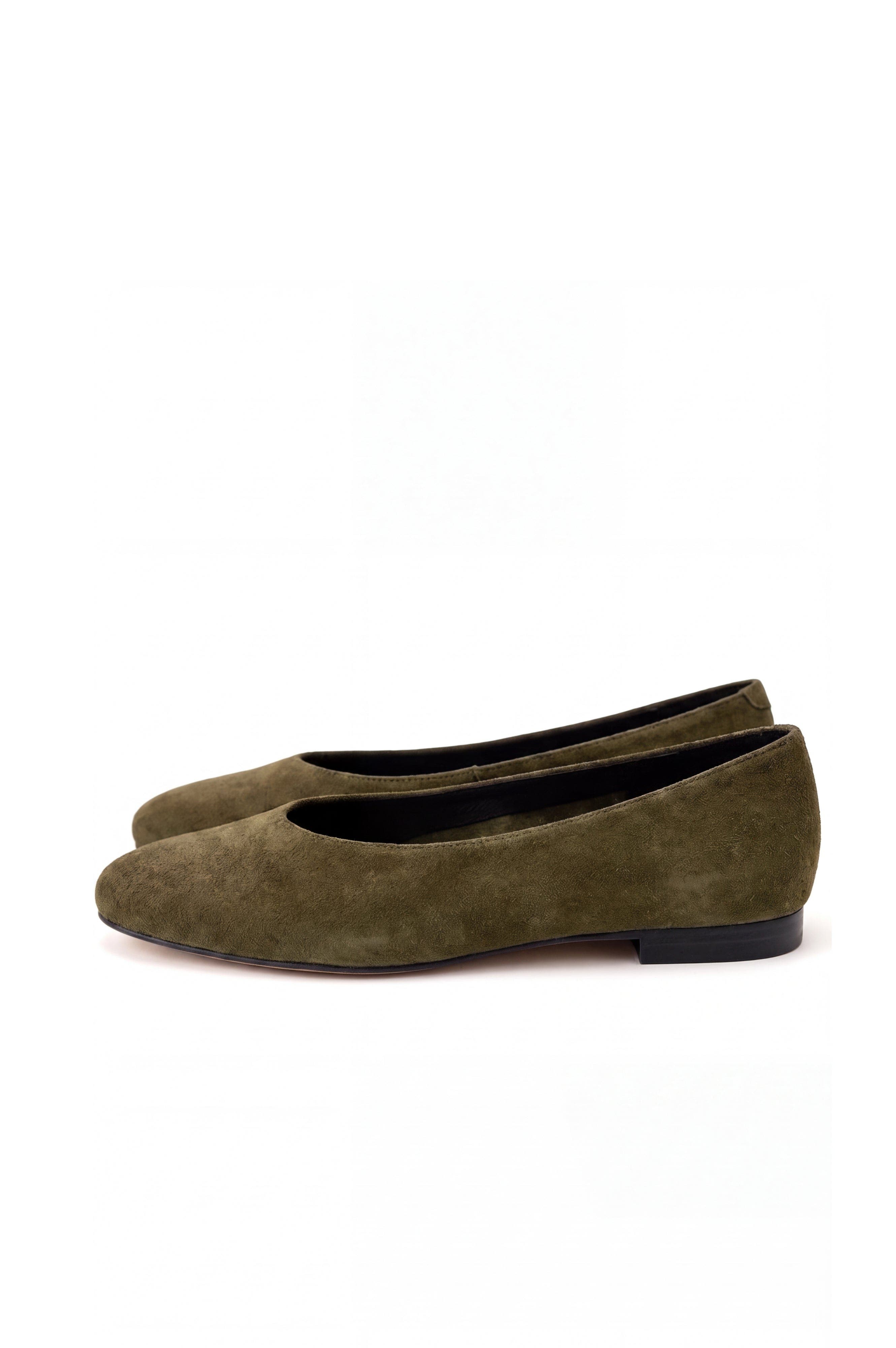 Lucrecia Ballet Flat, Alternate, color, Hunting Green