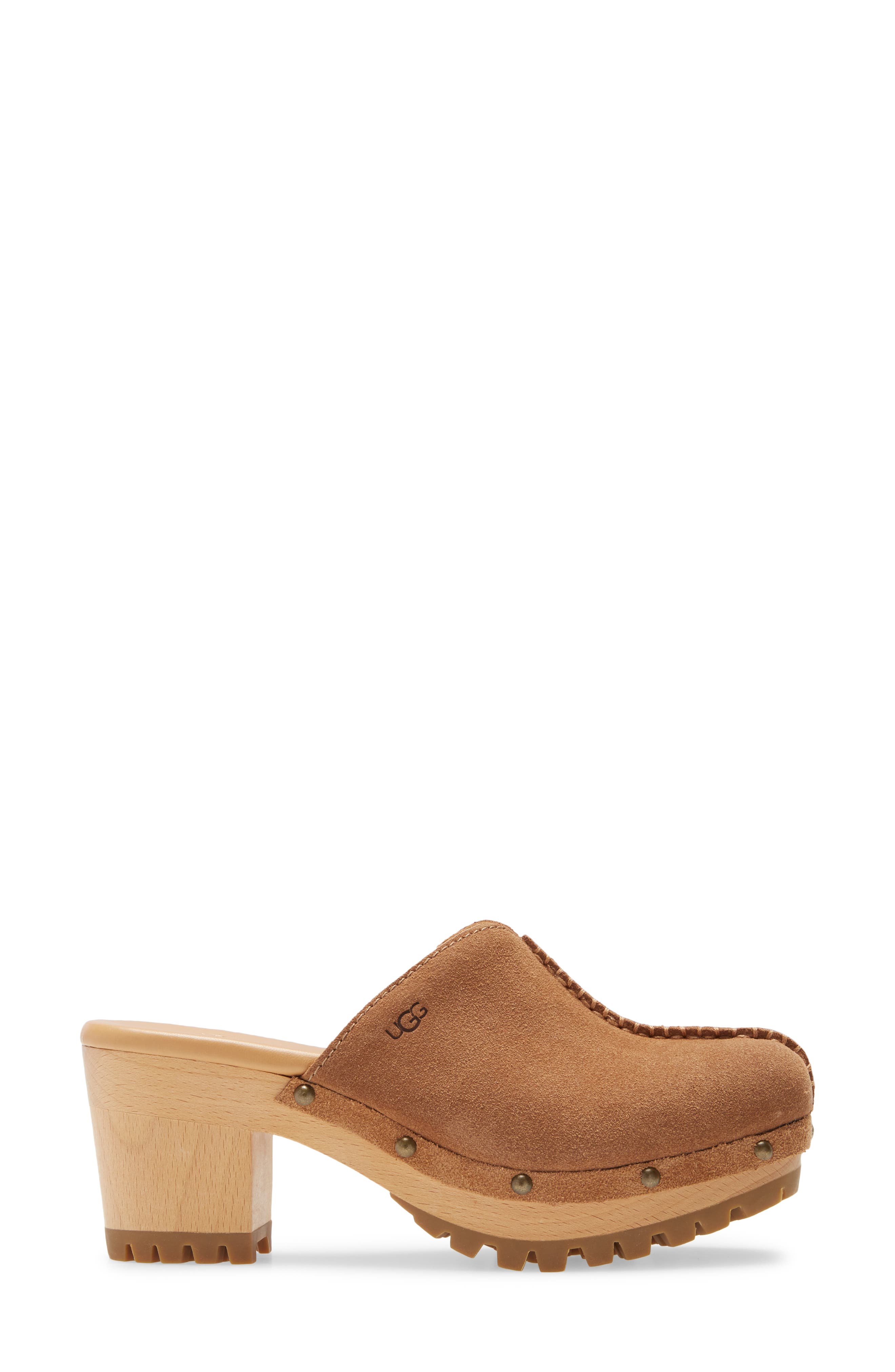 Judi Clog, Alternate, color, CHESTNUT SUEDE