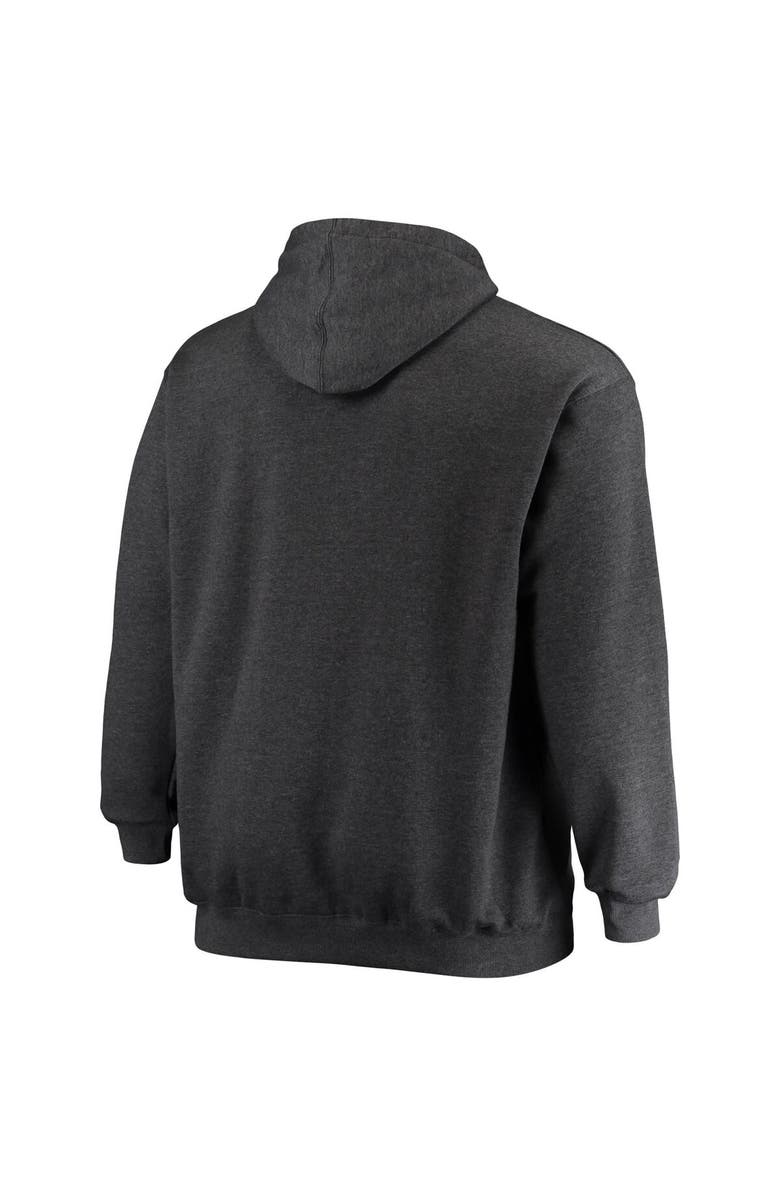 FANATICS Men's Fanatics Branded Heathered Charcoal Los Angeles Chargers Big & Tall Practice Pullover Hoodie, Alternate, color,