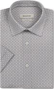 Bugatchi Miles OoohCotton® Mosaic Print Short Sleeve Button-Up Shirt