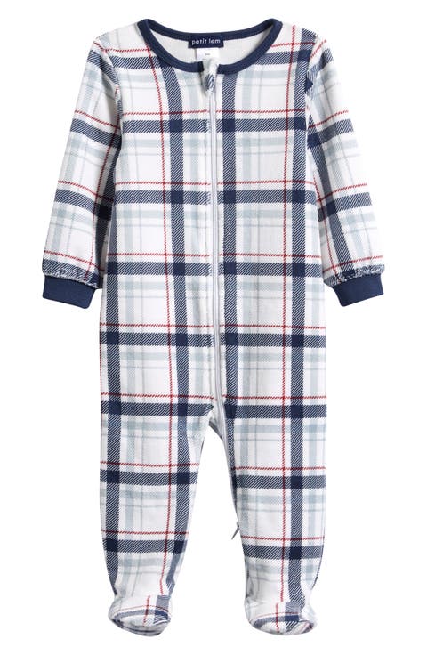 Print Velour Footie (Baby)