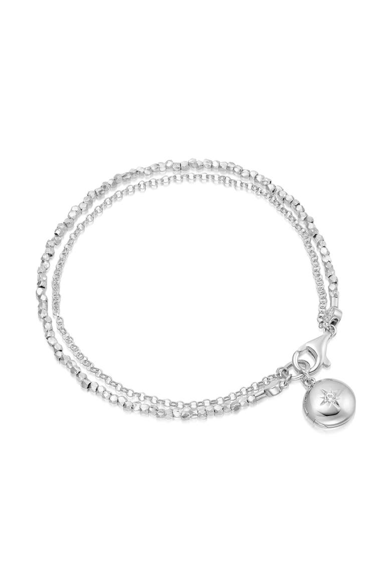 Silver Biography Locket Bracelet, Main, color, Silver
