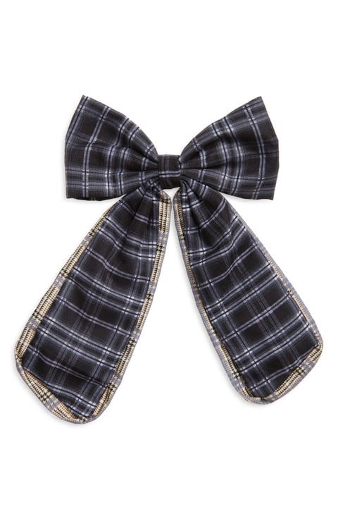 Plaid Bow Hair Clip