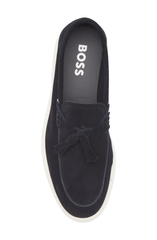 Hugo Boss Boss Sienne Tassel Loafer In Dark Blue