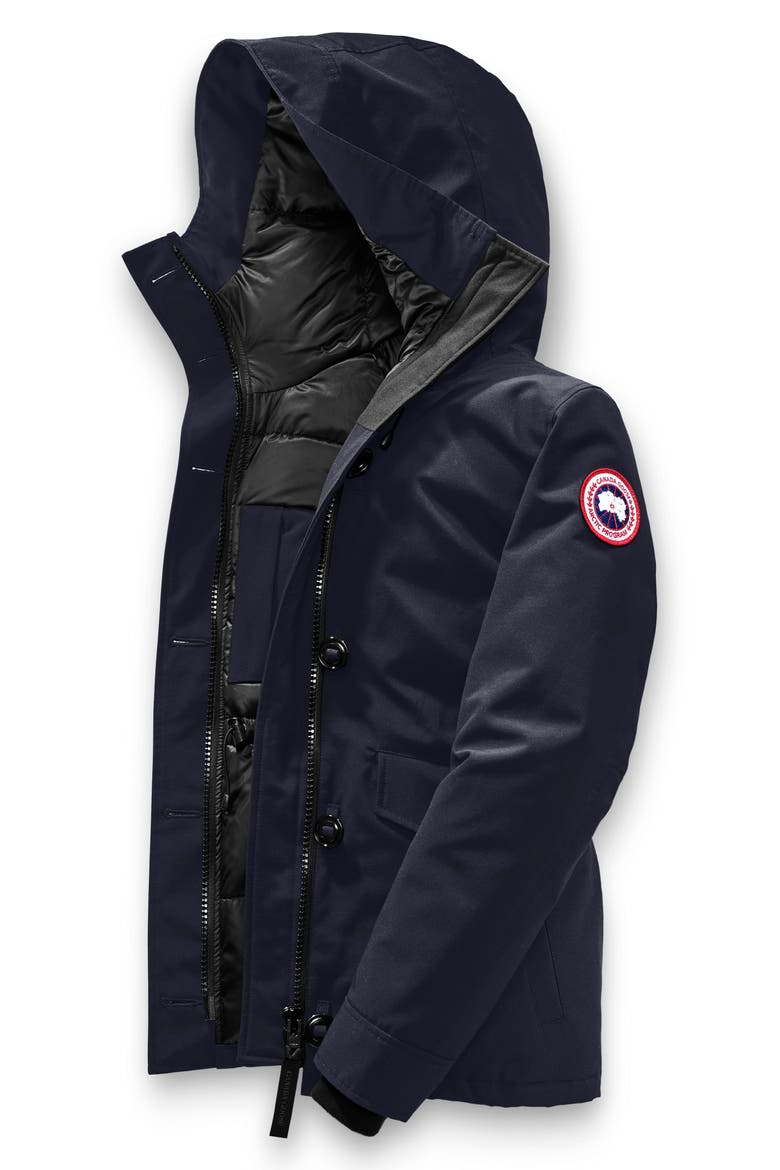 'Rideau' Slim Fit Down Parka, Alternate, color, ADMIRAL BLUE