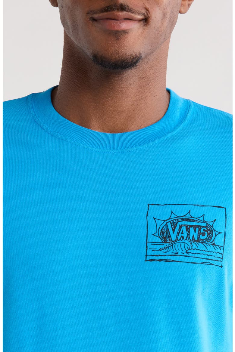 Bright Day Cotton Graphic T-Shirt, Alternate, color, BRIGHT AZURE