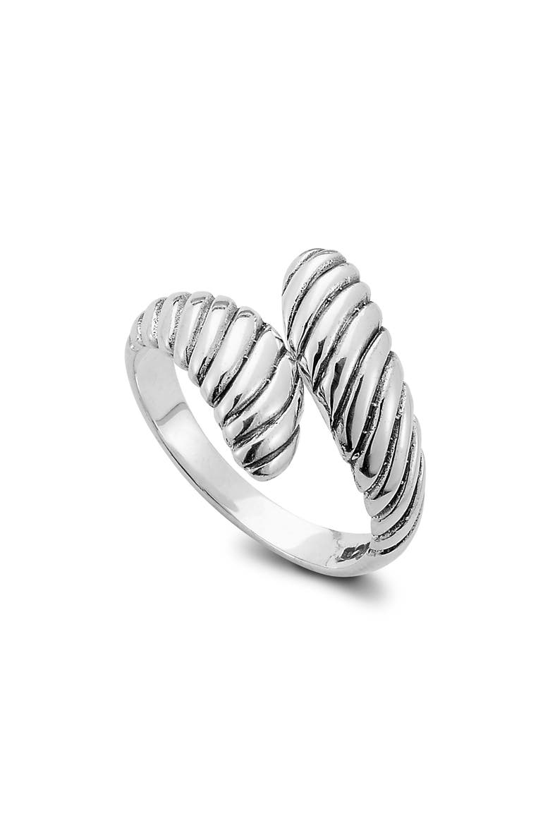 Sterling Silver Bypass Ring, Main, color, SILVER