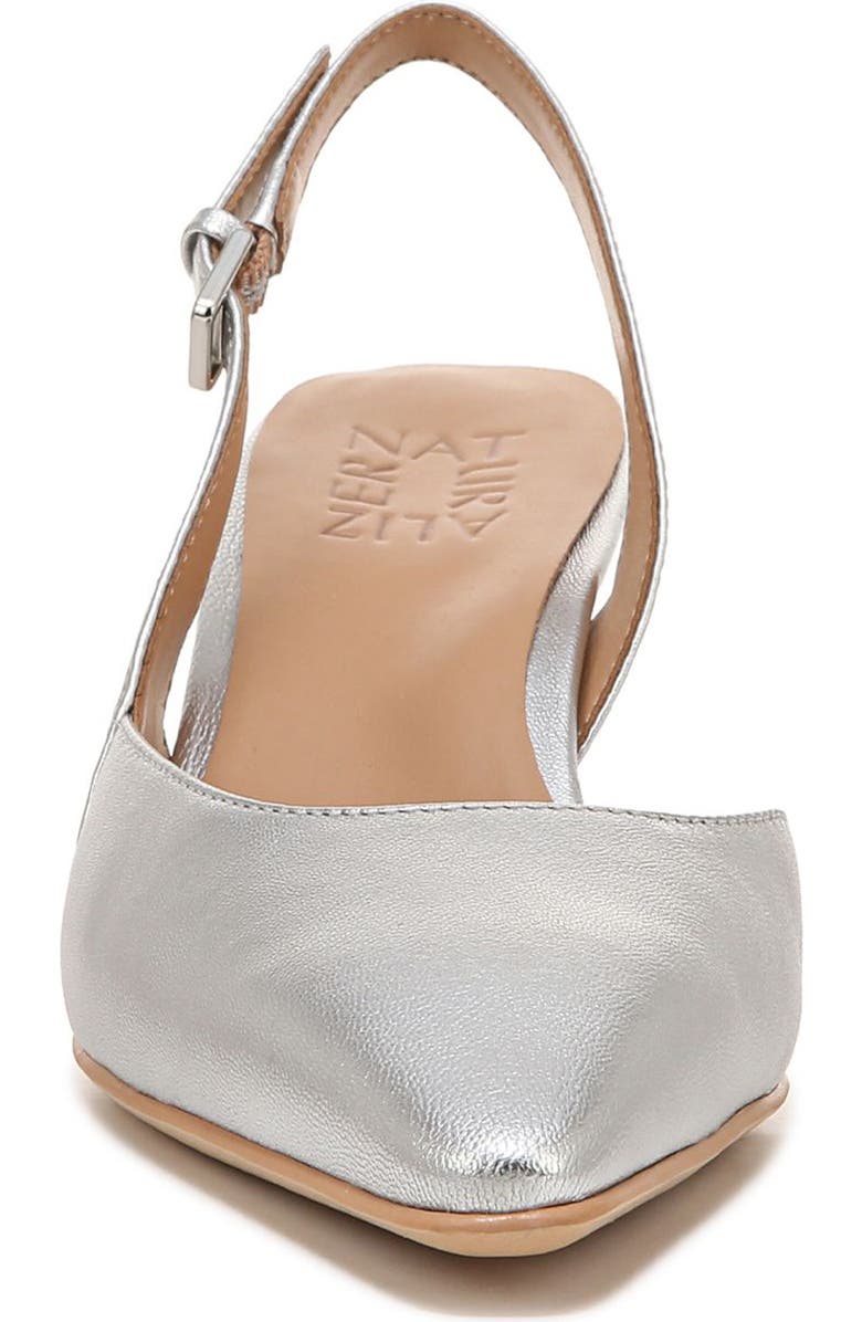 Naturalizer Dalary Slingback Pump - Wide Width Available, Alternate, color, Silver Leather