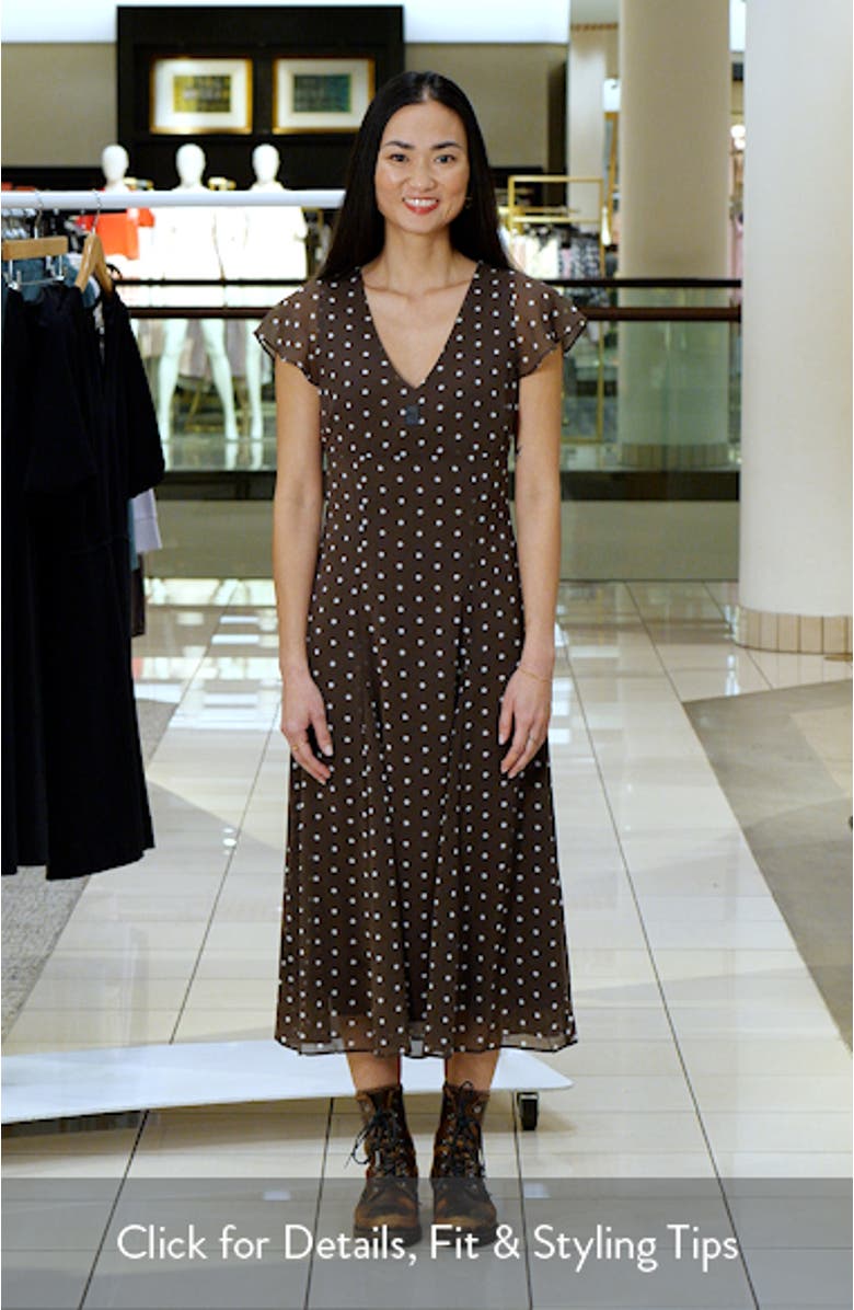 Short Sleeve Godet Pleat Dress, sales video thumbnail