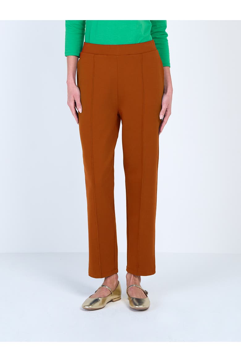 Tapered Ponte Tailored Trouser, Main, color, Dark Ginger