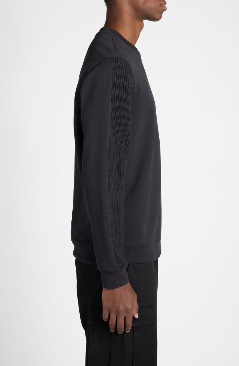 Moncler Logo Patch Cotton & Wool Sweatshirt, Alternate, color, 