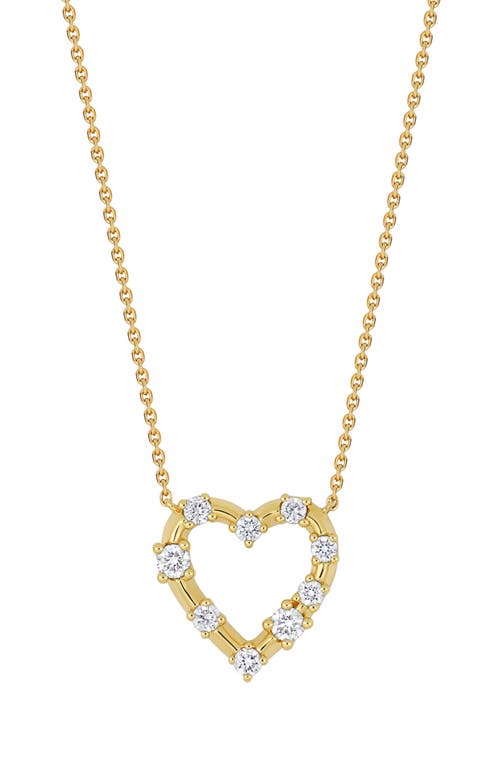 Bony Levy Mini Solstice Diamond Heart Pendant Necklace In Brown