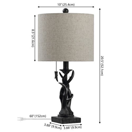 Jonathan Y Gaston Resin Mini Led Table Lamp In Black