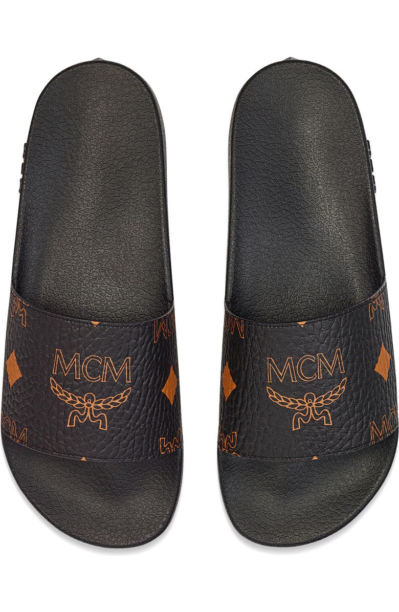 MCM Monogram Slide Sandal, Alternate, color,