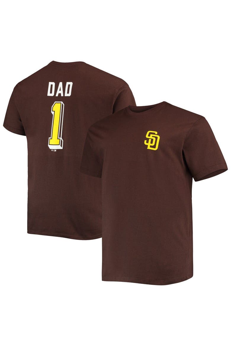 Men's Brown San Diego Padres Big & Tall Father's Day #1 Dad T-Shirt, Main, color, Brown