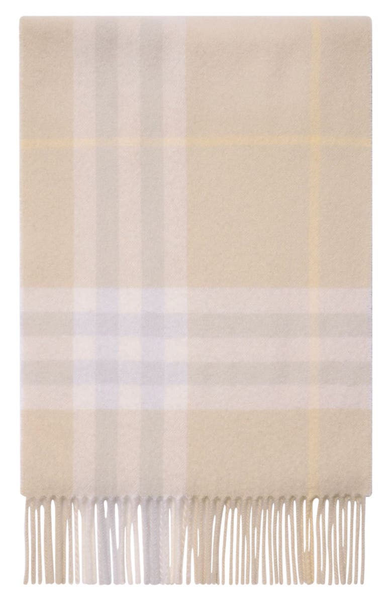 Burberry Giant Check Cashmere Scarf, Alternate, color, Smoke Grey