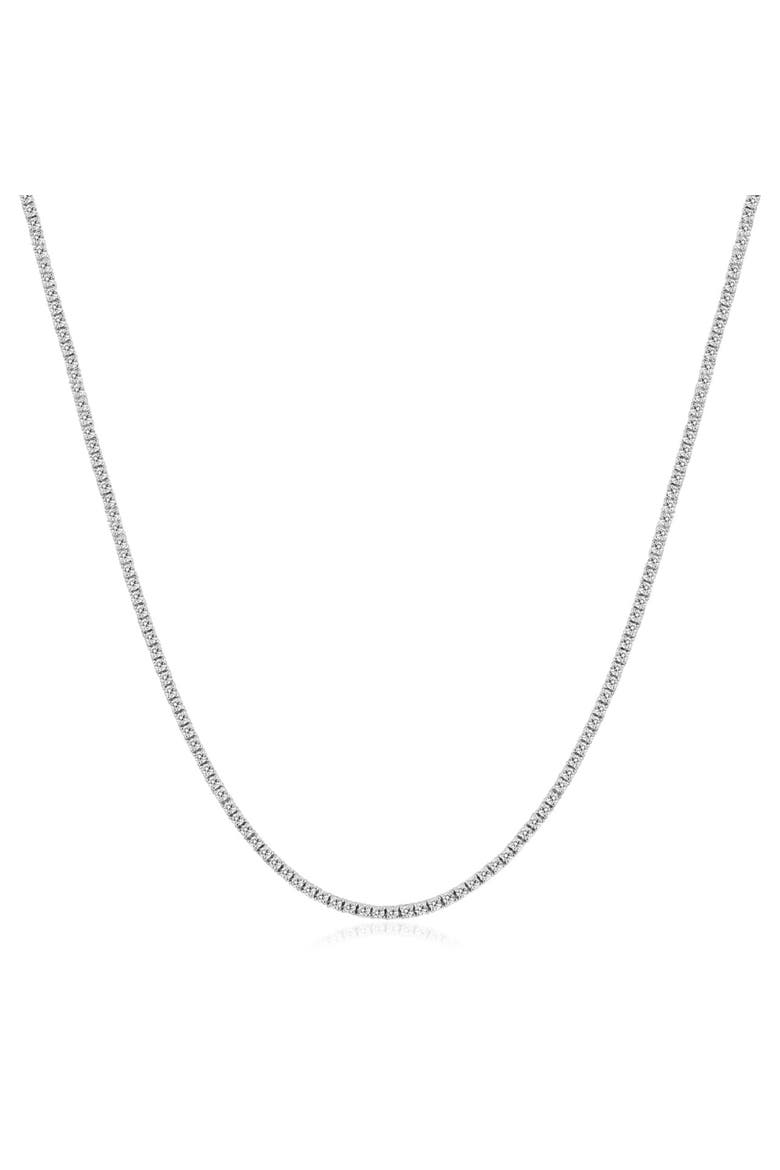 5Ct 18" Diamond Tennis Necklace 14k Gold Lab Grown, Main, color, 14k White Gold