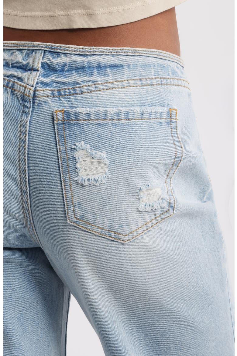 Elowen Distressed Cuffed Wide Leg Jeans, Alternate, color, LIGHT WASH