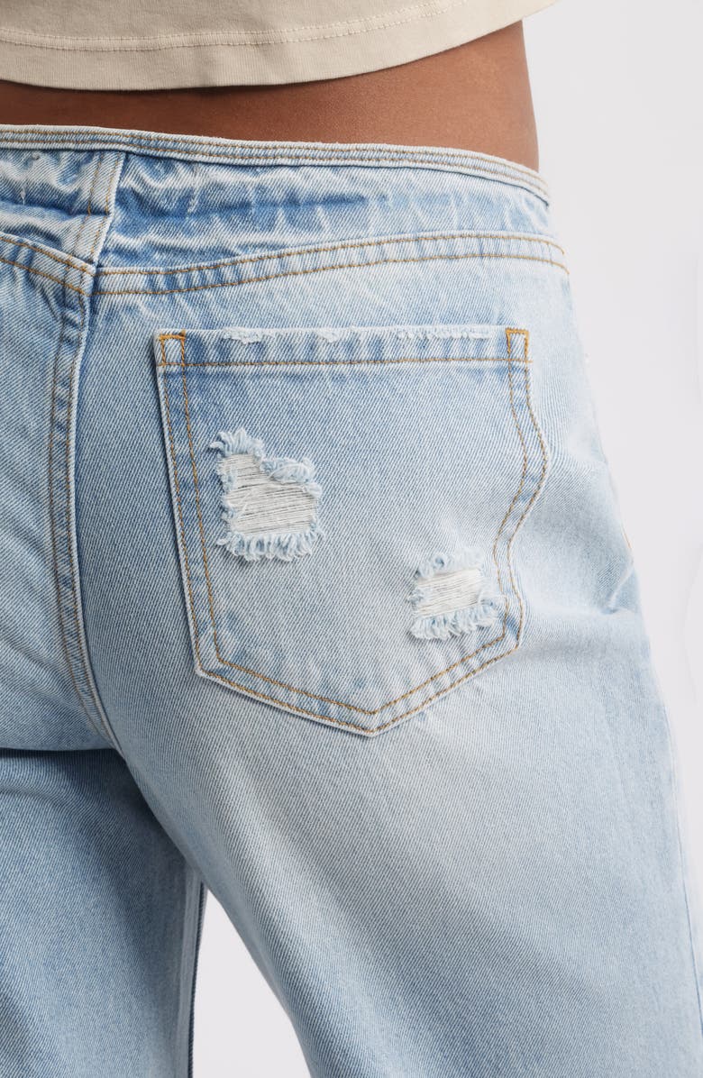 PTCL Elowen Distressed Cuffed Wide Leg Jeans, Alternate, color, Light Wash