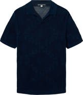 John Varvatos Corso Organic Cotton Diamond Crochet Polo