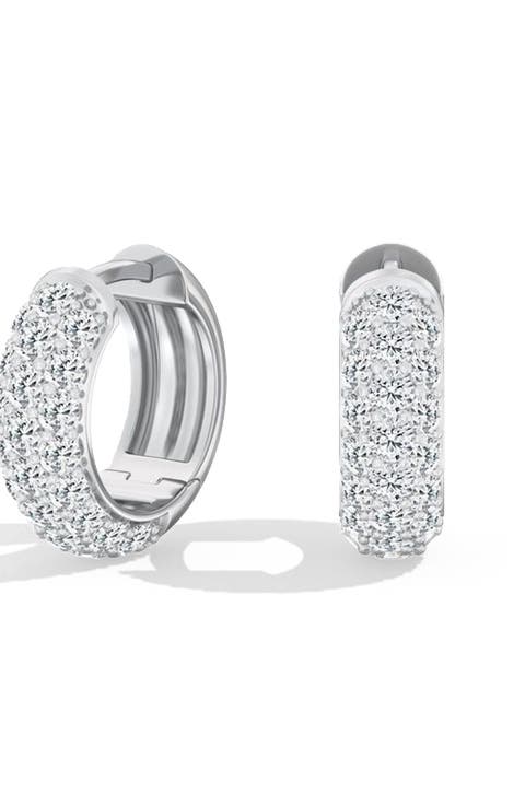 Pavé Domed Lab Diamond Huggie in 14K Gold