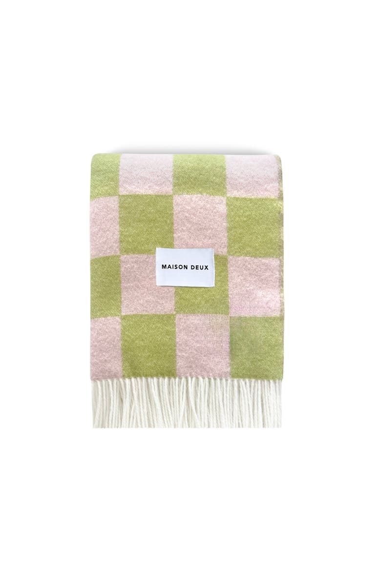 Checkerboard Blanket, Main, color, Bright Green