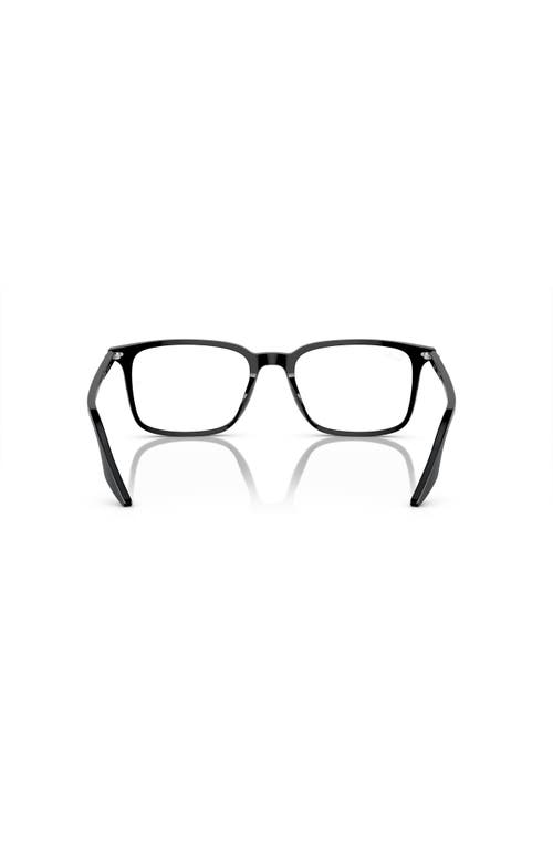 Ray Ban Ray-ban 55mm Rectangle Optical Glasses In Black