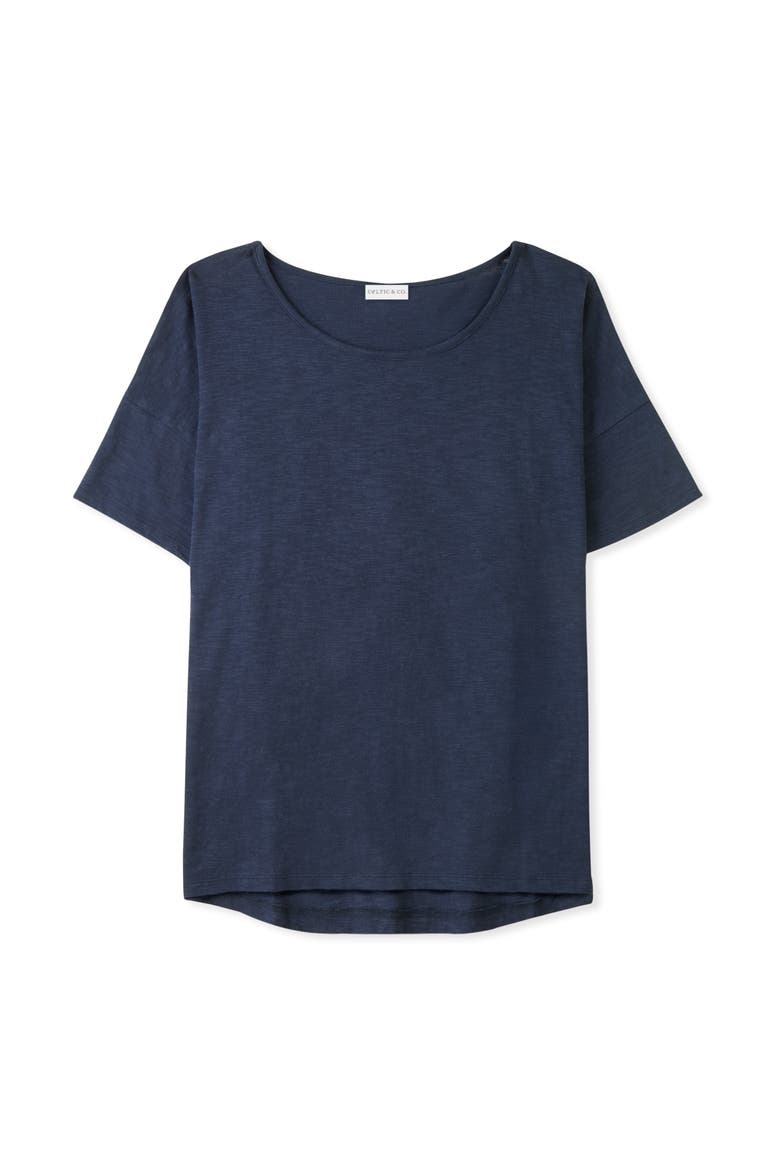 Round Neck Boxy Fit T-Shirt, Alternate, color, Dark Navy