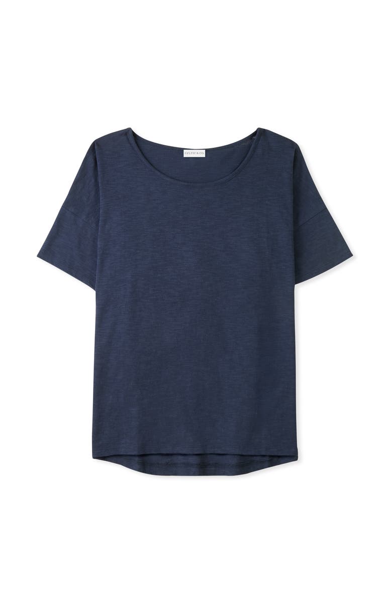 Celtic & Co. Round Neck Boxy Fit T-Shirt, Alternate, color, Dark Navy