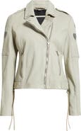 MAURITIUS Reo Heart Detail Leather Moto Jacket