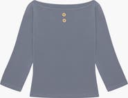 Oddli 3/4 Sleeve Boat Neck Top