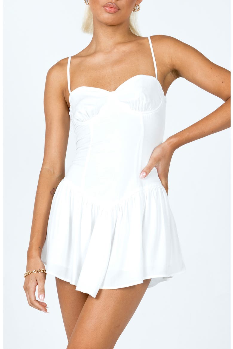 Camille Corset Minidress, Alternate, color, WHITE