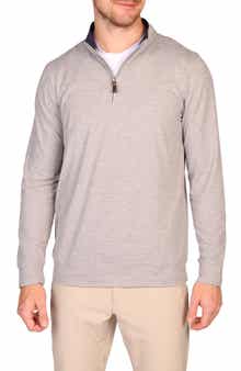 TailorByrd Brushed Mélange Quarter Zip Pullover