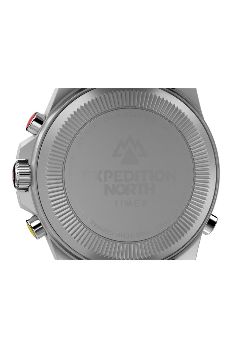 Expedition North Compass Bracelet Watch, 43mm, Alternate, color, SILVER/ BLACK/ SILVER