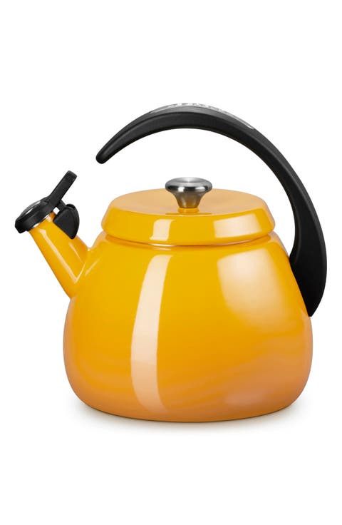 2.2-Quart Enameled Stainless Steel Whistling Cloche Kettle