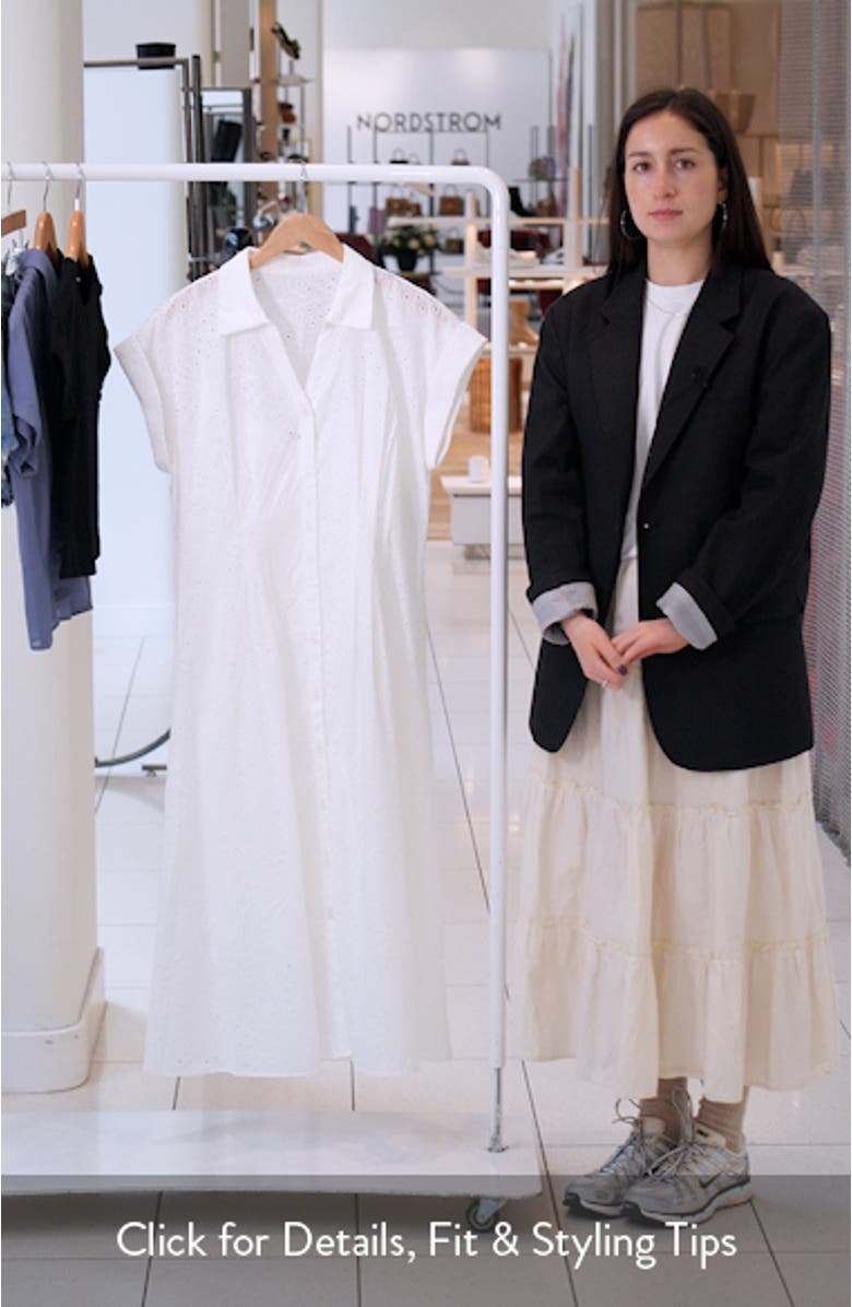 Cotton Broderie Anglaise Shirtdress, sales video thumbnail