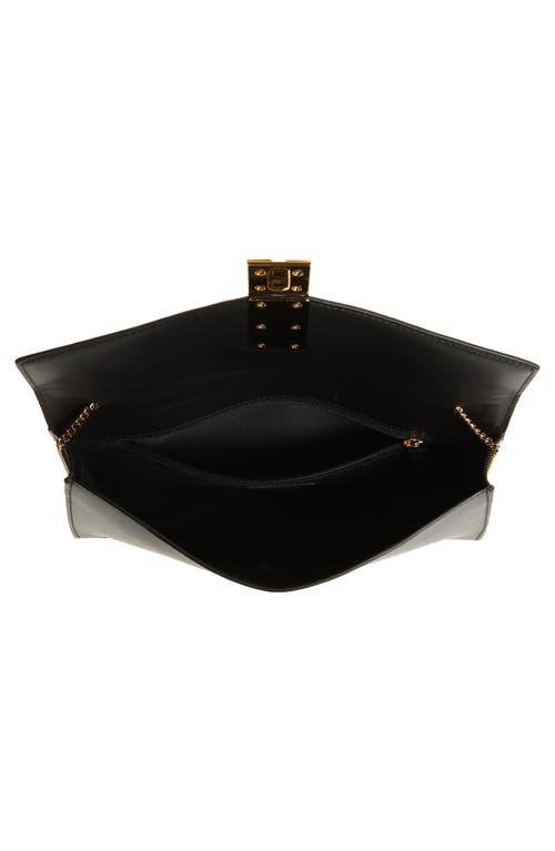 Demellier Vancouver Lizard Embossed Leather Clutch In Black