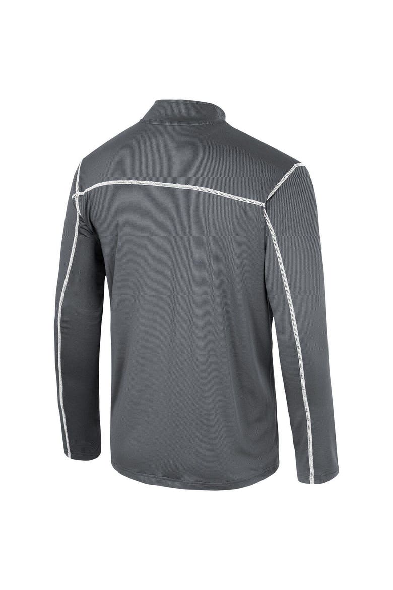 Men's Colosseum Black Michigan State Spartans Cameron Quarter-Zip Windshirt, Alternate, color, Black